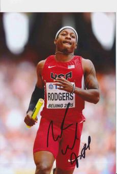 Michael Rodgers  USA    Leichtathletik Autogramm 13x18 cm Foto original signiert 