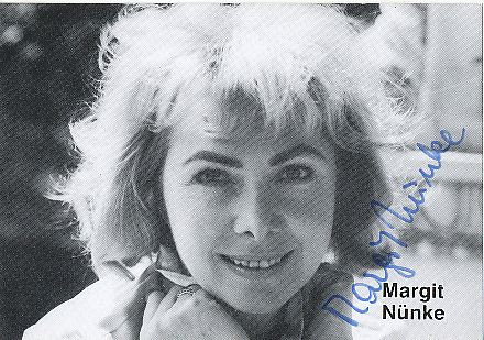 Margit Nünke † 2015  Film &  TV  Autogrammkarte original signiert 