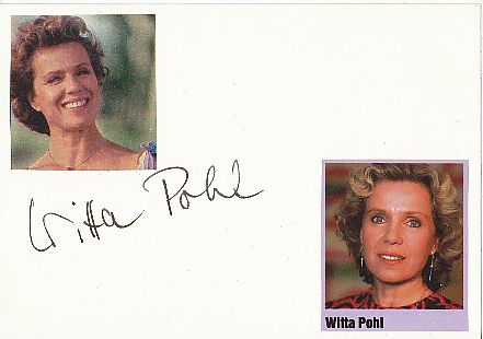 Witta Pohl † 2011  Film & TV Autogramm Karte original signiert 