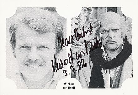 Wichart von Roëll  Film &  TV  Autogrammkarte original signiert 
