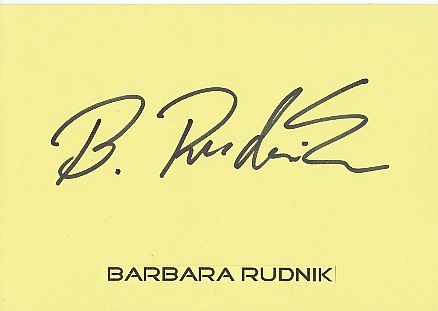 Barbara Rudnik † 2009  Film & TV Autogramm Karte original signiert 