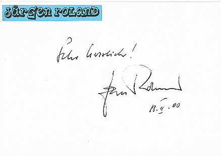 Jürgen Roland † 2007  Regisseur  Film & TV Autogramm Karte original signiert 