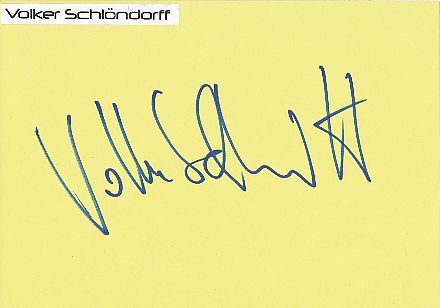 Volker Schlöndorff  Regisseur  Film & TV Autogramm Karte original signiert 