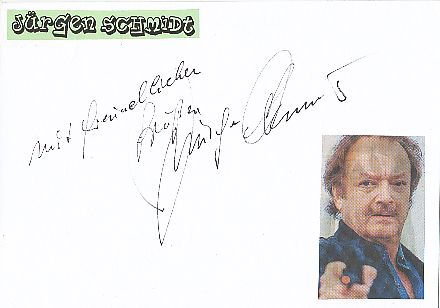 Jürgen Schmidt † 2004  Film & TV Autogramm Karte original signiert 
