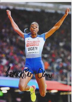 Lorraine Ugen  Großbritanien  Leichtathletik Autogramm 13x18 cm Foto original signiert 