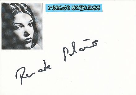 Renate Schauss   Film & TV Autogramm Karte original signiert 