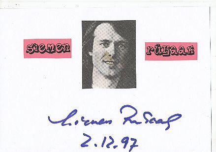 Siemen Rühaak  Film & TV Autogramm Karte original signiert 