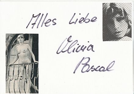 Olivia Pascal Nackt  Film & TV Autogramm Karte original signiert 