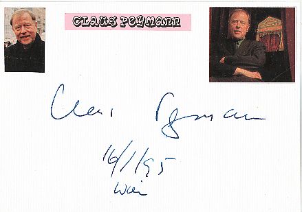 Claus Peymann  Regisseur  Film & TV Autogramm Karte original signiert 