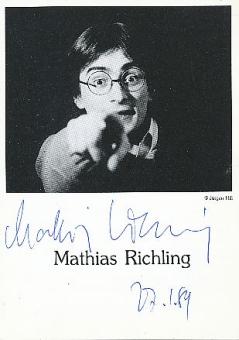 Mathias Richling  Comedian  Kabarettist  TV  Autogrammkarte original signiert 