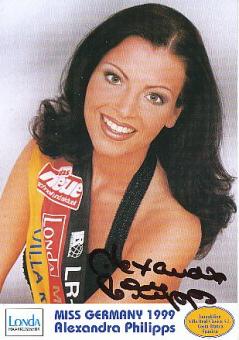 Alexandra Philipps  Miss Germany 1999  Film & TV  Autogrammkarte original signiert 