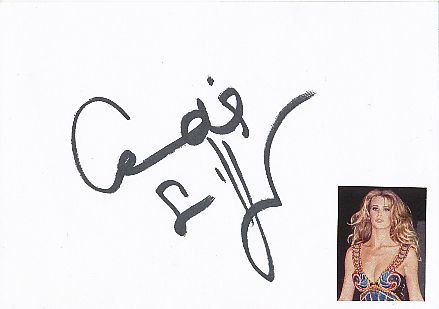 Claudia Schiffer  Model  & TV  Autogrammkarte original signiert 