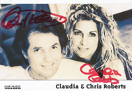 Claudia & Chris Roberts † 2017  Musik  Autogrammkarte original signiert 