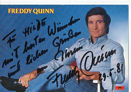 Freddy Quinn   Musik  Autogrammkarte original signiert 