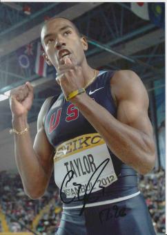 Angelo Taylor  USA  Leichtathletik Autogramm 13x18 cm Foto original signiert 