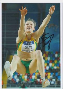 Austra Skujyte  Litauen  Leichtathletik Autogramm 13x18 cm Foto original signiert 