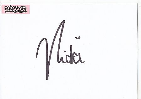 Nicki  Musik & TV  Autogramm Karte original signiert 