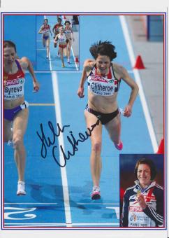 Helen Clitheroe  Großbritanien  Leichtathletik Autogramm 13x18 cm Foto original signiert 