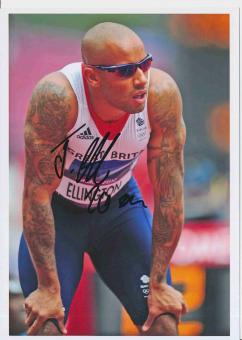 James Ellington  Großbritanien  Leichtathletik Autogramm 13x18 cm Foto original signiert 