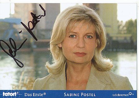 Sabine Postel  Tatort  Film & TV  Autogrammkarte original signiert 