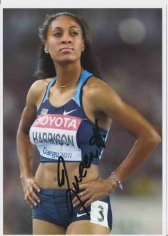 Queen Harrison  Großbritanien  Leichtathletik Autogramm 13x18 cm Foto original signiert 