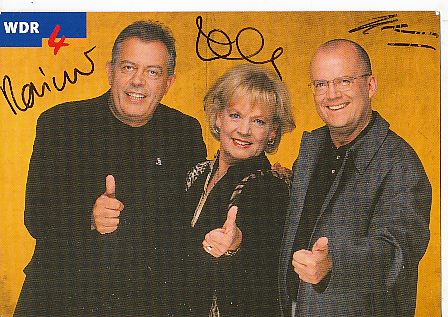 Rainer Nitschke & Ulla Norden & Hermann Hillebrand  WDR 4 Radio  Sender Autogrammkarte original signiert 