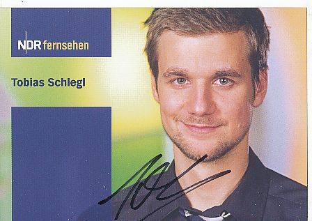Tobias Schlegl  NDR ARD TV  Sender Autogrammkarte original signiert 