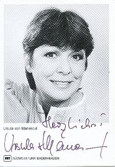 Ursula von Manescul † 1991  Film &  TV  Autogrammkarte original signiert 