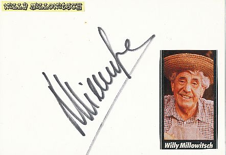 Willy Millowitsch † 1999   Film & TV Autogramm Karte original signiert 
