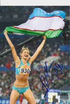 Svetlana Radzivil  Usbekistan Leichtathletik Autogramm 13x18 cm Foto original signiert 
