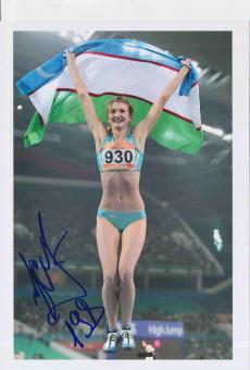 Svetlana Radzivil  Usbekistan Leichtathletik Autogramm 13x18 cm Foto original signiert 