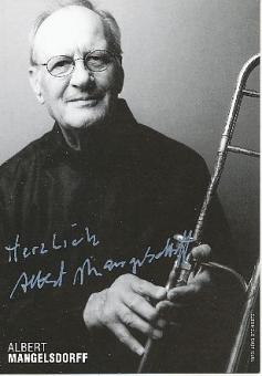Albert Mangelsdorff † 2005  Posaunist  Musik  Autogrammkarte original signiert 