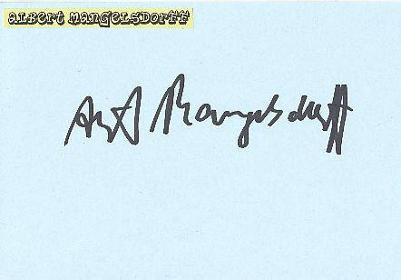 Albert Mangelsdorff † 2005  Posaunist  Musik  Autogramm Karte original signiert 