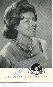 Liselotte Malkowsky † 1965  Musik  Autogrammkarte original signiert 