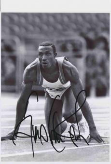 Linford Christie  Großbritanien  Leichtathletik Autogramm 13x18 cm Foto original signiert 