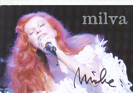 Milva † 2021 Musik  Autogrammkarte original signiert 