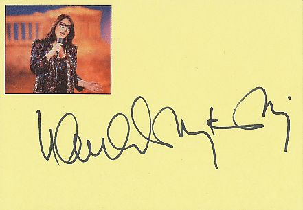 Nana Mouskouri   Musik  Autogramm Karte original signiert 
