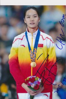 Wei Yongli  China  Leichtathletik Autogramm 13x18 cm Foto original signiert 