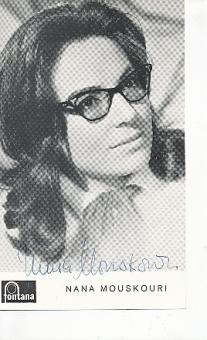 Nana Mouskouri   Musik  Autogrammkarte original signiert 