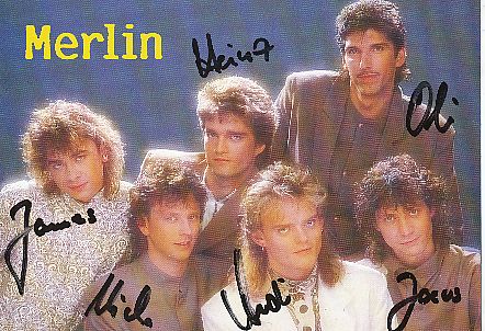 Merlin   Musik  Autogrammkarte original signiert 