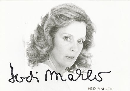 Heidi Mahler   Film &  TV  Autogrammkarte original signiert 