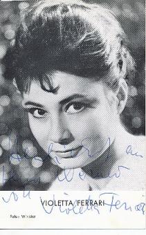 Violetta Ferrari † 2014  Film  &  TV  Autogrammkarte original signiert 