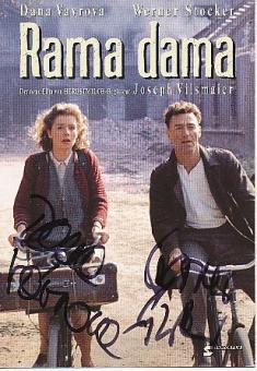 Dana Vavrova † 2009  & Werner Stocker † 1993   Rama Dama  Film  &  TV  Autogrammkarte original signiert 