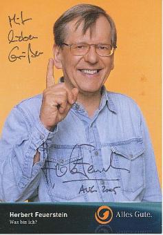 Herbert Feuerstein † 2020   Kabel 1   TV  Autogrammkarte original signiert 