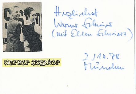 Werner Schwier † 1982   Film & TV Autogramm Karte original signiert 