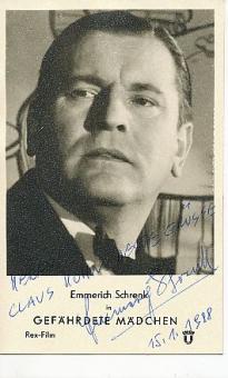 Emmerich Schrenk † 1987  Film  &  TV  Autogrammkarte original signiert 