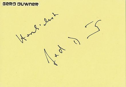 Gerd Duwner † 1996   Film & TV Autogramm Karte original signiert 
