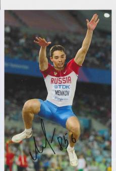 Aleksandr Menkov  Rußland  Leichtathletik Autogramm 13x18 cm Foto original signiert 