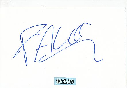 Falco † 1998 Österreich  Musik  Autogramm Karte original signiert 