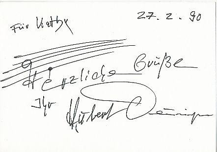 Hubert Deuringer † 2014  Musik  Autogramm Karte original signiert 